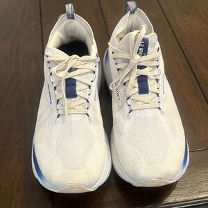 Brooks White and Navy Athletic Shoes